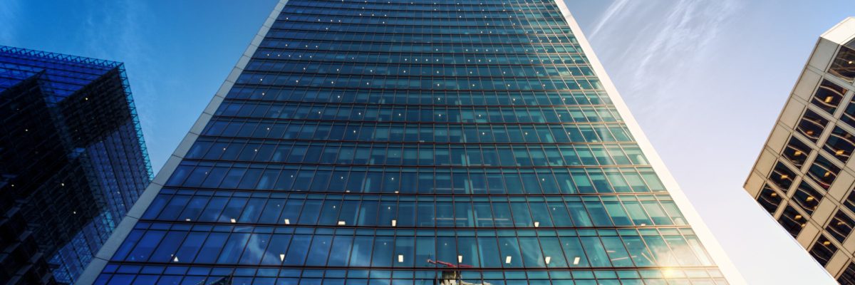 close-up photography of curtain wall high-rise building